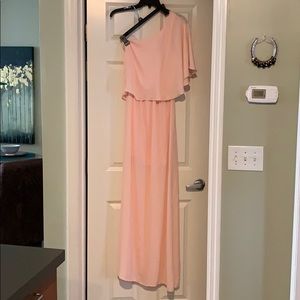 Brides maids dress, peach colored